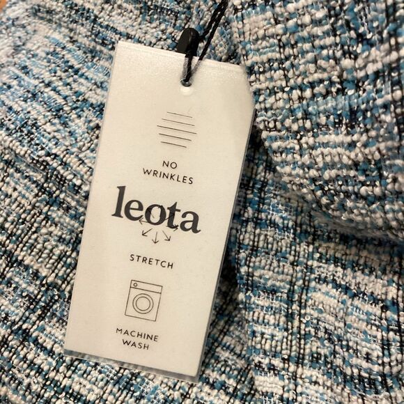 NWT LEOTA Ariana Sleeveless Tweed Dress In blue size Medium - Picture 10 of 12